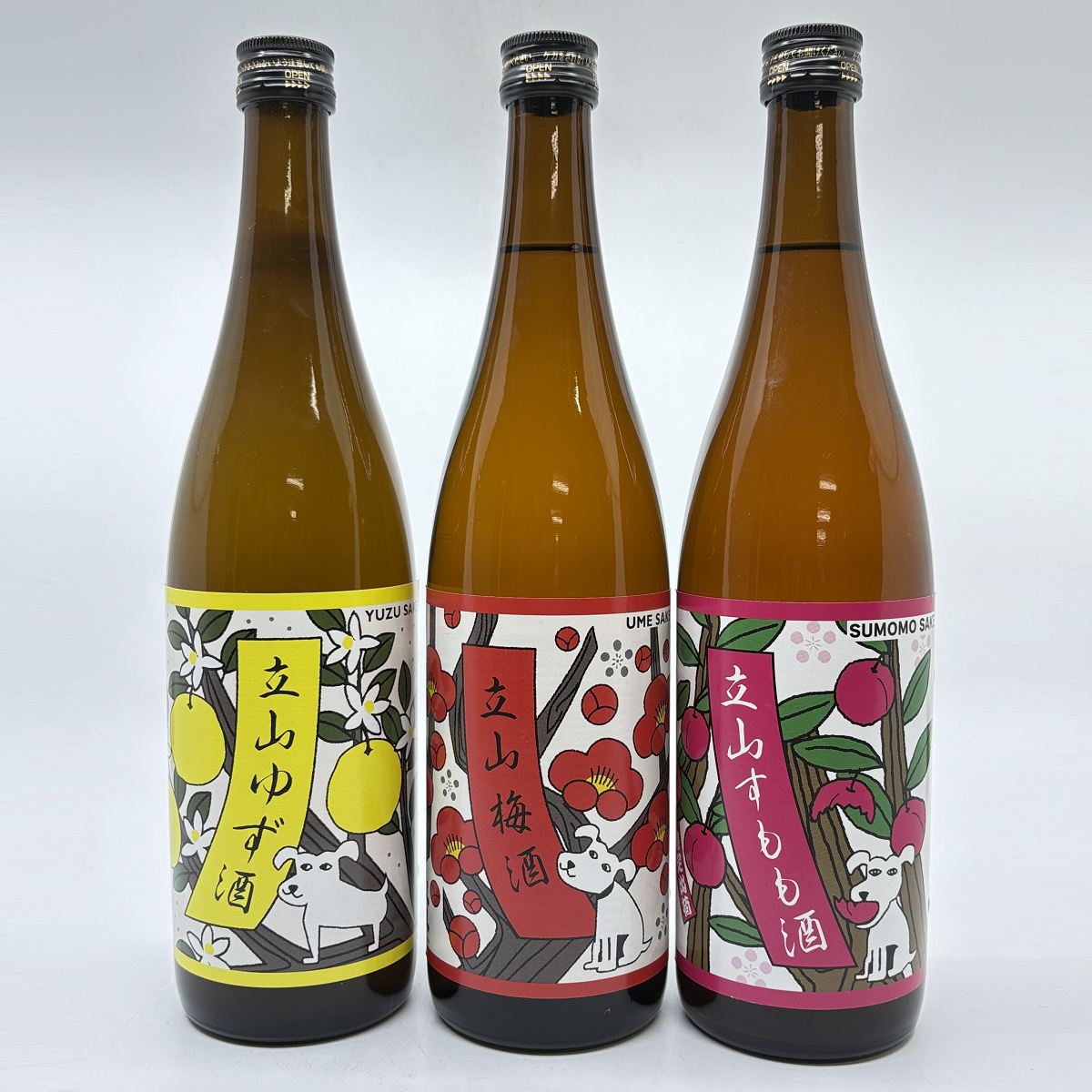 【送料無料】立山　梅酒　ゆず酒　すもも酒3本セット　720ml　地元で親しまれている梅酒　新たに生まれた柚子酒　限定のすもも酒　の3本セット