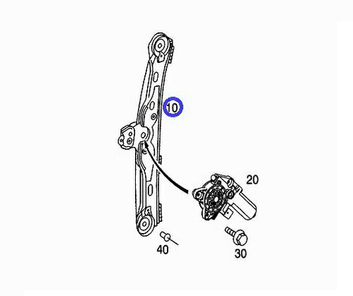 ベンツ W203 Cクラス／純正品 ウィンドウレギュレター ウィンドーレギュレター(左後)新品 203-730-0346