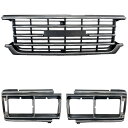 ランクル 60 角目 フロント グリル ベゼル セット 4灯車 ランドクルーザー TOYOT HJ60V FJ62V HJ61V FJ62G