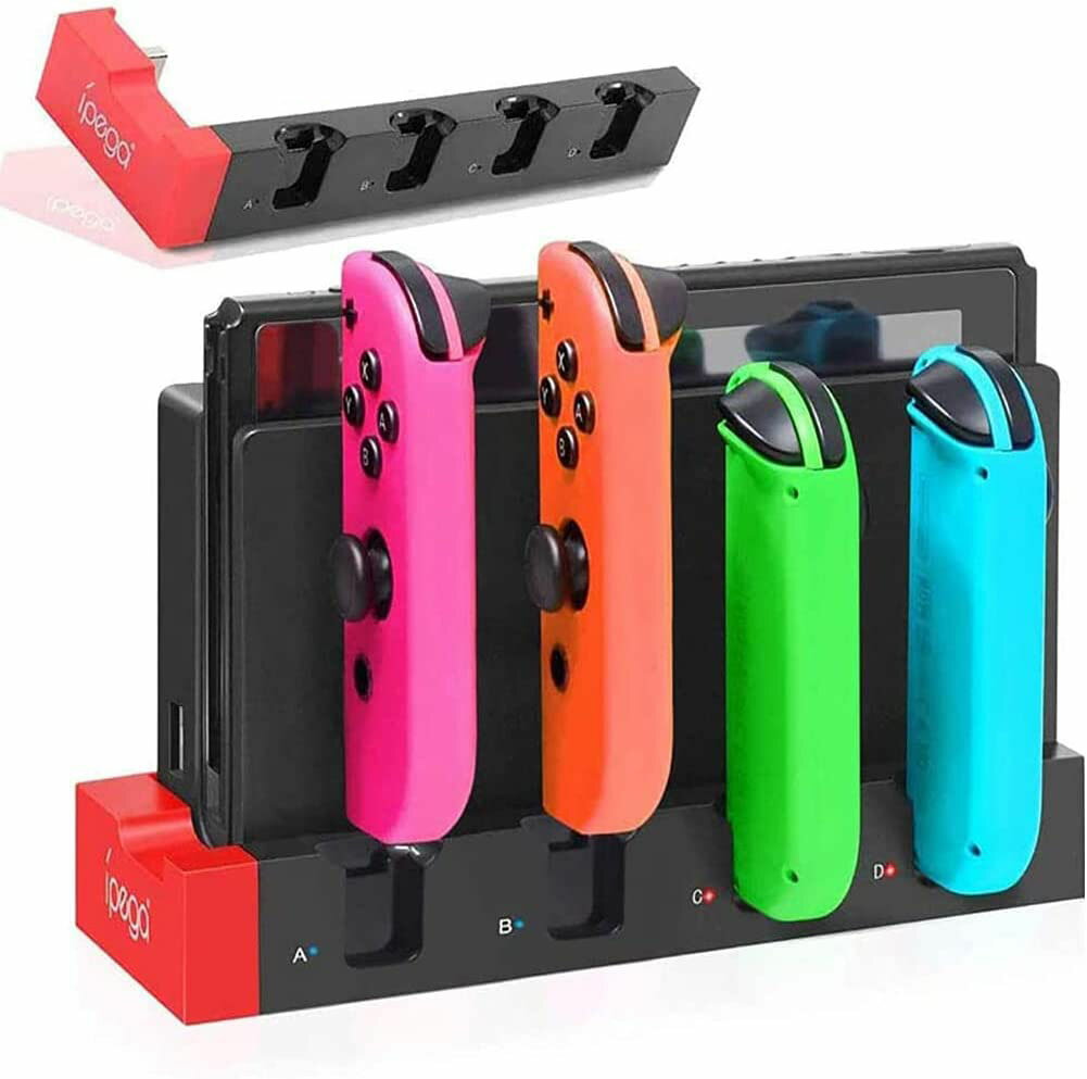 ＼P還元キャンペーン中！！／Switch & Switch 有機ELモデル 兼用　ジョイコン用 充電スタンド 2023 Joy-Con コントローラー充電 収納 一体型 4台同時充電可能 ジョイコン右/左 急速充電器 ニンテンドー スイッチ 充電ホルダー チャージャー