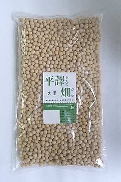 【ニオ積み大豆】平譯さんの畑から　大豆（トヨムスメ）　1kg×2個セット（農薬・化学肥料不使用 / 北海道産）・2021年度産【恵産業】【05P03Dec16】