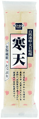 国産天草を使用し、水と空気のきれいな信州の厳寒の中で天日乾燥し、伝統製法でつくりました。◆漂白していない、自然の色そのままの寒天です。◆凝固力抜群！手間いらず！最高級品！和菓子職人さんに愛用されてます。◆冬の厳しい寒さを利用して製造した（伝統的製法）、信州産の角寒天。◆無漂白。◆海藻から作られる寒天は、カロリーゼロで食物繊維豊富。 原材料:海藻（天草）【開封前賞味期限】製造日より2年 製造元：健康フーズ