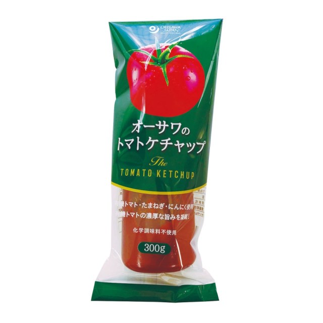 無添加ケチャップ オーサワのトマトケチャップ(チューブ入り)　300g×5個セット・パッケージ変更【沖縄・別送料】【有機JAS認定原料使用/無農薬原料使用/砂糖不使用/遺伝子組み換え原料不使用】【マクロビオティック・オーサワジャパン】【05P03Dec16】