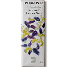 【People tree】 フェアトレード チョコレート/レーズン＆カシューナッツ 50g×10個セット フェアトレードカンパニー （冬季限定品）【沖縄 別送料】【夏季6〜9月 クール便250円別途】【05P03Dec16】