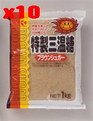 特製三温糖 大 1kg 10袋セット【10個買うと1個おまけ付・計11個】【沖縄・別送料】【健康フーズ】【05P03Dec16】