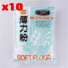 国内産・薄力粉　500g×10袋セット【10個買うと1個おまけ付・計11個】【沖縄・別送料】【健康フーズ】【05P03Dec16】