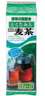 国内産大麦を使用し、野草8種類を配合した 麦茶です。冷水でも煮出してもご利用いただ けます。 原材料：大麦（国内産）、どくだみ、はとむぎ、はぶ草、くこ葉、柿葉、カワラケッメイ、甘草、中国番茶【開封前賞味期限】：製造日より1年販売元：健康フーズ