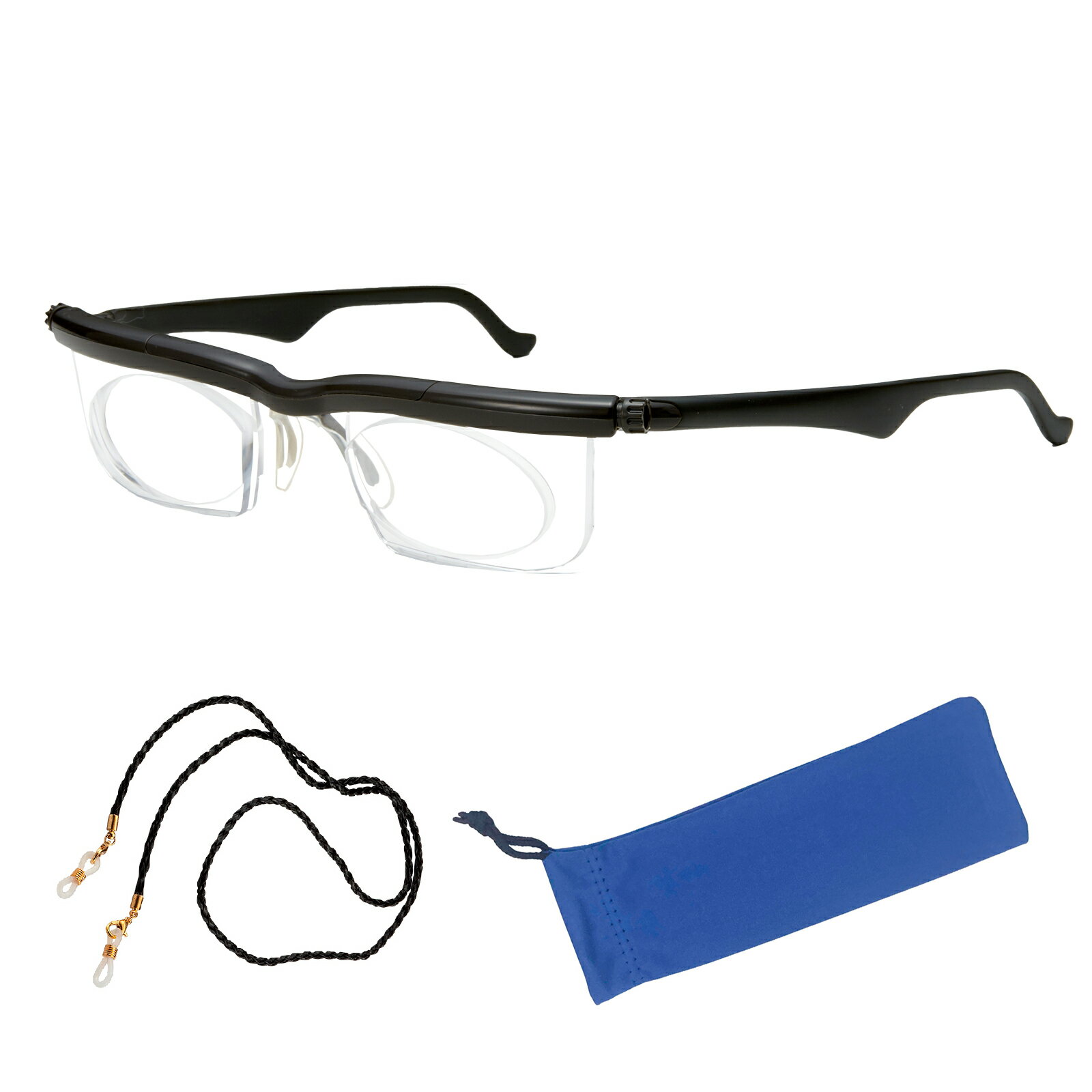 【テレビで話題の度数が調節できるメガネ！】 老眼鏡 ドゥーライフワンブルーライトカット 度数調整 できる 度数調節 眼鏡 メガネ 遠近両用 遠視 近視 ブルーライトカット UVカット プレスビー ブラック ワイン クリア 送料無料 老眼 母の日 父の日 敬老の日 プレゼント