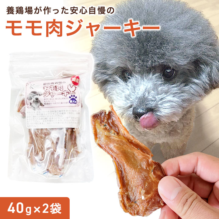 ＼1000円ポッキリ／モモ肉 ジャーキー 【80g】養鶏場だからできる価格！鶏には無添加・遺伝子組換え飼料不使用のこだわりの自家配合飼料を与えて育てた安心の鶏肉を使用。 犬 おやつ 無添加 国産 手作り 愛知県産 鶏肉 ペット ドッグフード おやつ ジャーキー 送料無料