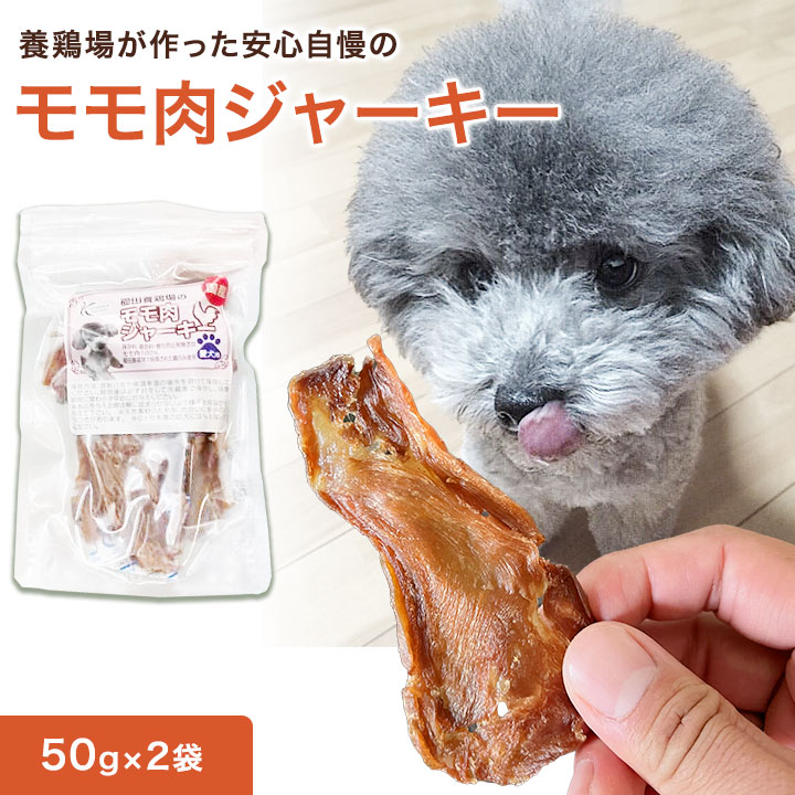 モモ肉ジャーキー 【100g】50g×2袋 犬 おやつ 無添加 国産 手作り 愛知県産 鶏肉 ペット ペットグッズ ドッグフード おやつ ジャーキー 送料無料 もも肉ジャーキー 愛犬 愛犬用