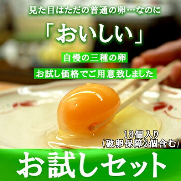 【お一人様1回限り1セットまで】櫛田養鶏場の三種の卵☆お試し食べ比べセット！18個入り【名古屋コーチンの卵(6個)＋おいしい赤卵(6個)＋おいしい白卵(6個)】送料無料！超新鮮な卵を養鶏場から直送！食品/鶏卵/卵/たまご/玉子/お試し/食べ比べ