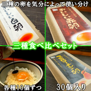 櫛田養鶏場のこだわりの卵三種食べ比べセット【名古屋コーチンの卵10個　おいしい赤卵10個　おいしい白卵10個合計30個(内割れ保障3個含む)】食品/鶏卵/卵/たまご/玉子/新鮮たまご