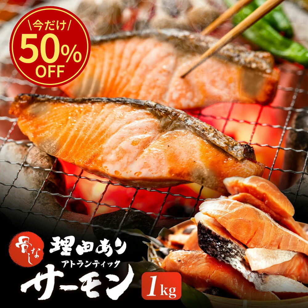 ＼期間限定★クーポンで半額！50％OFF／ 【訳あり】アトランティックサーモン 1kg 切り落とし サーモン 鮭 海鮮 魚介類 大容量 業務用 スライス 冷凍食品 お取り寄せグルメ 訳アリ 端材 築地市場 訳ありサーモン 食品ロス 食品 訳ありグルメ お買い得 送料無料 セール SALEのサムネイル