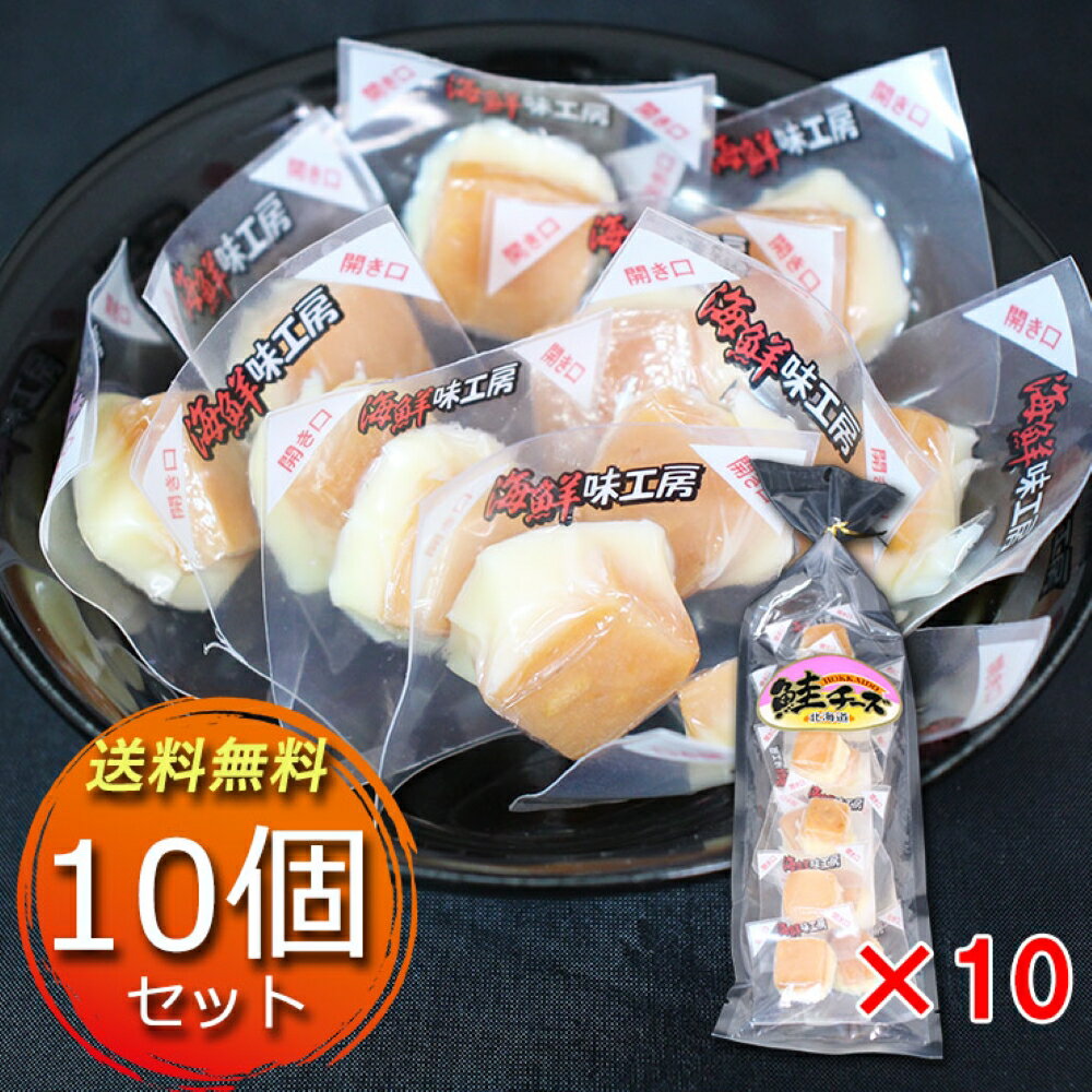 北海道 鮭チーズ 55g （10袋セット） チーズ珍味 鮭 さけ しゃけ サケ シャケ おつまみ おやつ 酒の肴 一口サイズ ナチュラルチーズ 個包装 ご当地 お土産 お取り寄せ プレゼント ギフト 贈答 御中元 お中元 母の日 父の日