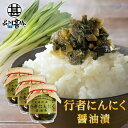 行者にんにく醤油漬 150g (3個セット) 瓶詰 北海道産 行者ニンニク しょうゆ漬 ごはんのおかず おつまみ 肴 ご当地 お土産 お取り寄せ プレゼント ギ...