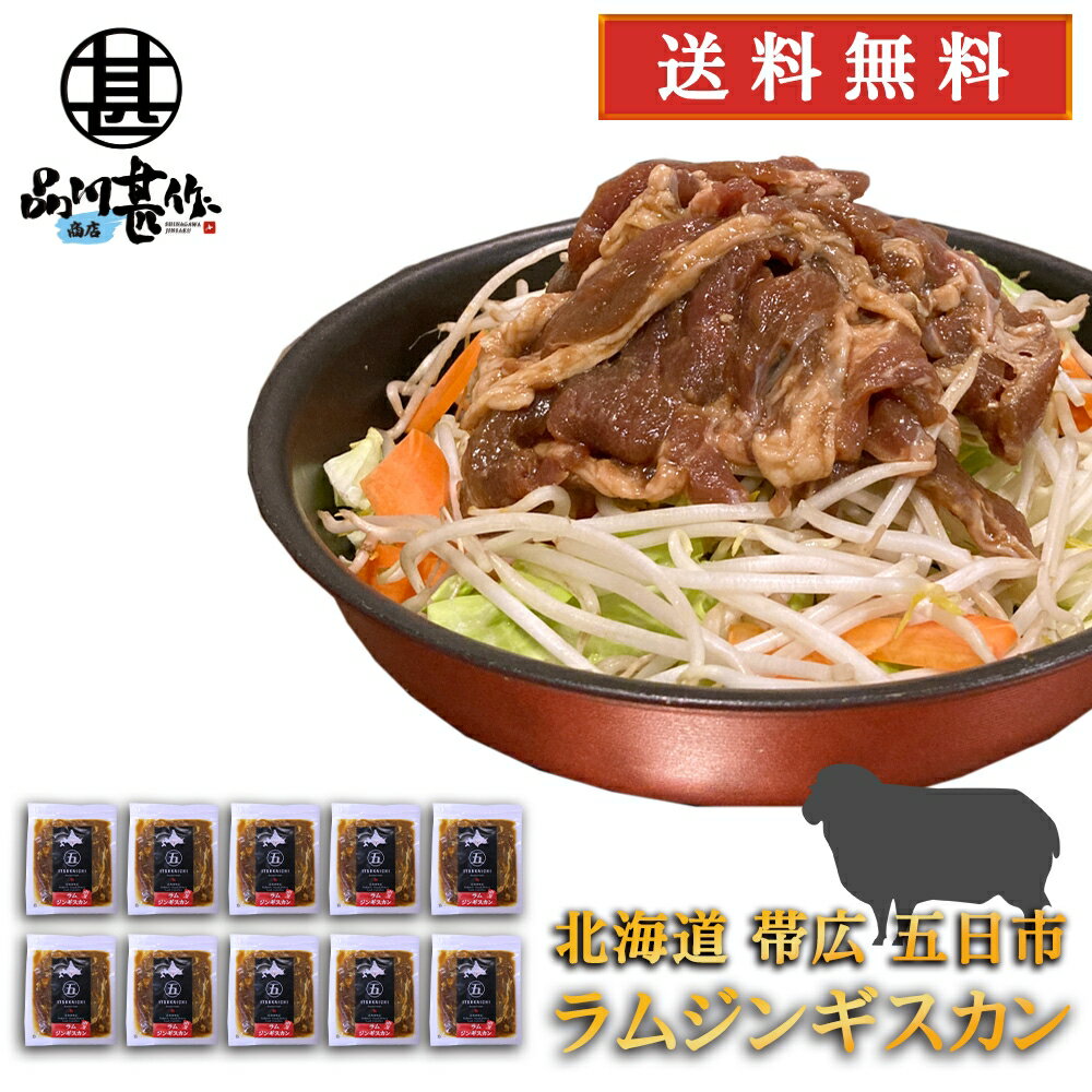 五日市 ラムジンギスカン 300g （10個セット） 送料無料 北海道 帯広 羊肉 成吉思汗 タレ漬け ご当地 ..