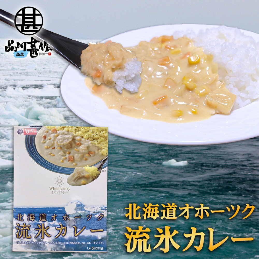 流氷カレー 1食分 （1箱） レトルト 白いカレー 北海道 ほたて貝柱 ホワイトカレー ご当地 お土産 お取り寄せ プレゼント ギフト 贈答 御中元 お中元 母の日 父の日