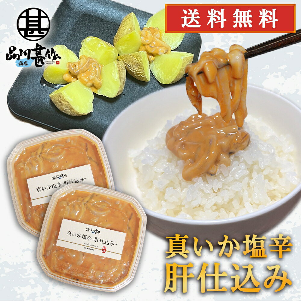 真いか塩辛 肝仕込み 100g（2個セット） 送料無料 北海...