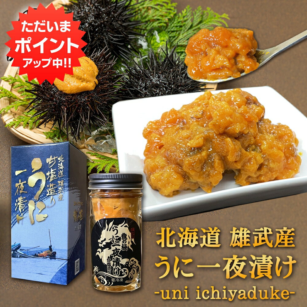 バフンウニ 【18日限定P8倍！】北海道 雄武産 うに一夜漬け（バフンウニ）60g （1個） 雲丹 ウニ 海鮮珍味 ご当地 お土産 お取り寄せ プレゼント ギフト 贈答 御中元 お中元 母の日 父の日