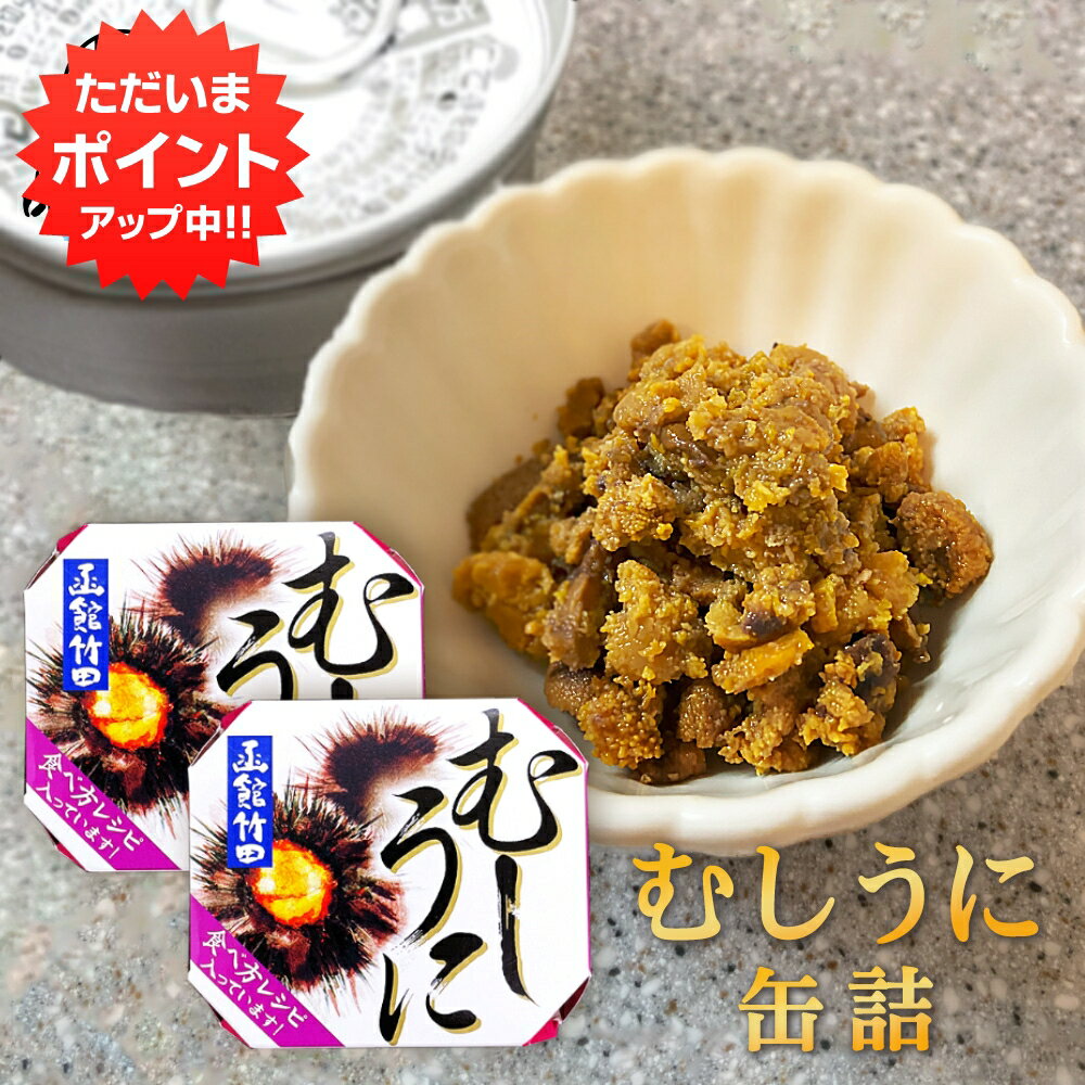 缶詰 【マラソン期間中P2倍！】むしうに 60g 缶詰 （2個セット） 蒸し雲丹 ウニ 肴 おつまみ 北海道 海鮮珍味 函館竹田 ご当地 お土産 お取り寄せ プレゼント ギフト 贈答 御中元 お中元 母の日 父の日