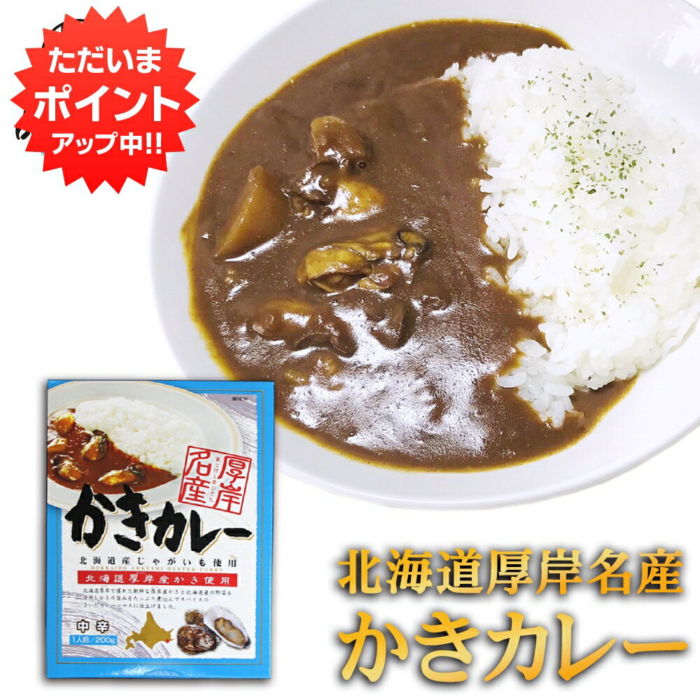 【BlackFriday期間中はP2倍!】かきカレー レトルト 1食分 (1個)中辛 北海道 厚岸名産 牡蠣 海鮮カレー レトルトカレー ご当地 お土産 お取り...