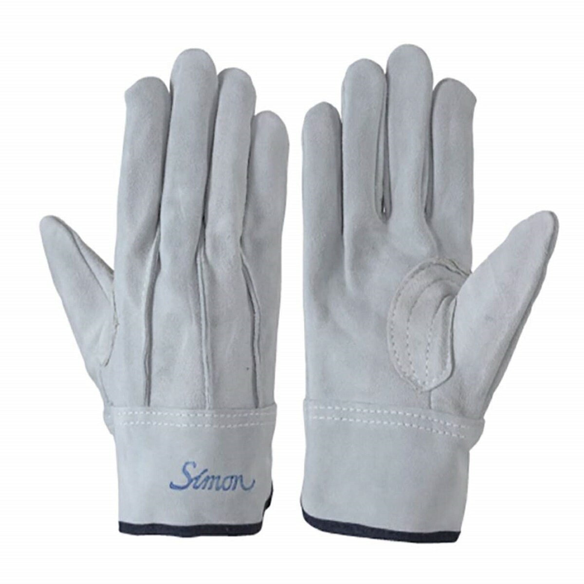 手袋 作業用手袋 革手袋 シモン 牛床 革手袋 背縫い 107AAA　上質革仕様 1双 白