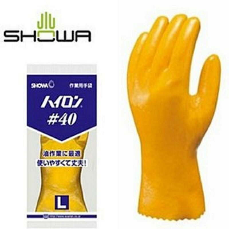 SHOWA　ハイロン #40　手袋 作業用手袋 ゴム手袋 滑り止め　ショーワ　グローブ　1双