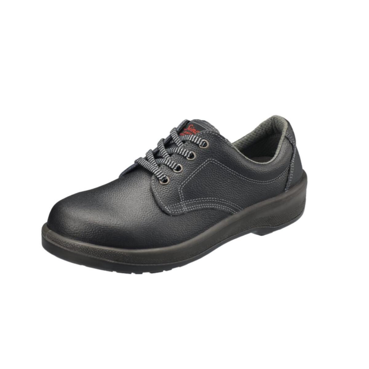 シモン　安全靴　短靴　7511 黒　JIS 8101 S種　規格　ワイド　樹脂　先芯　耐滑　牛革　現場　作業　セーフティーシューズ