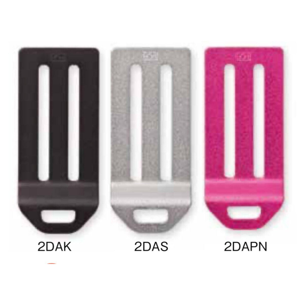 KH 基陽　アルミ製　D環　止め　2ツ穴　ベロ付　下穴付　50mm幅　ブラック　シルバー　ピンク　2DA K S PN