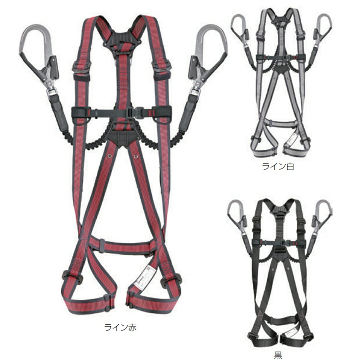 Rakuten - TAJIMA タジマ 新規格 墜落制止用器具 ハーネス ランヤード GS スチール じゃばら 蛇腹 ダブル A1 GS S M L JR WL2 セット　A1GSSJR-WL2　A1GSMJR-WL2　A1GSLJR-WL2