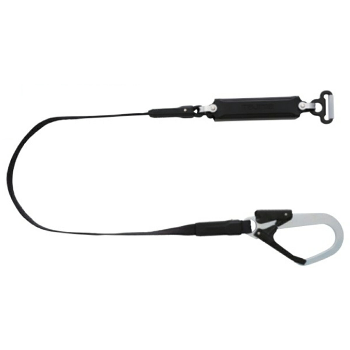 TAJIMA タジマ B1 FR 150 A L1 BK 墜落制止用器具 胴ベルト ランヤード シングル 平 ロープ スチール フック A環 第一種 D環止付 ショックアブソーバ B1FR150-AL1BK