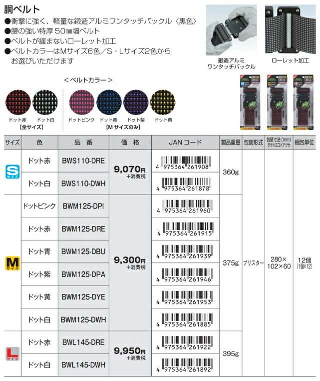 TAJIMA ������ ���������Ѵ�� ƹ�٥�� ����� ��󥿥å� BWL 145 D ���� �٥�� 50mm �� �ɥå��� �Хå��� L��������BWL145-DRE����BWL145-DWH