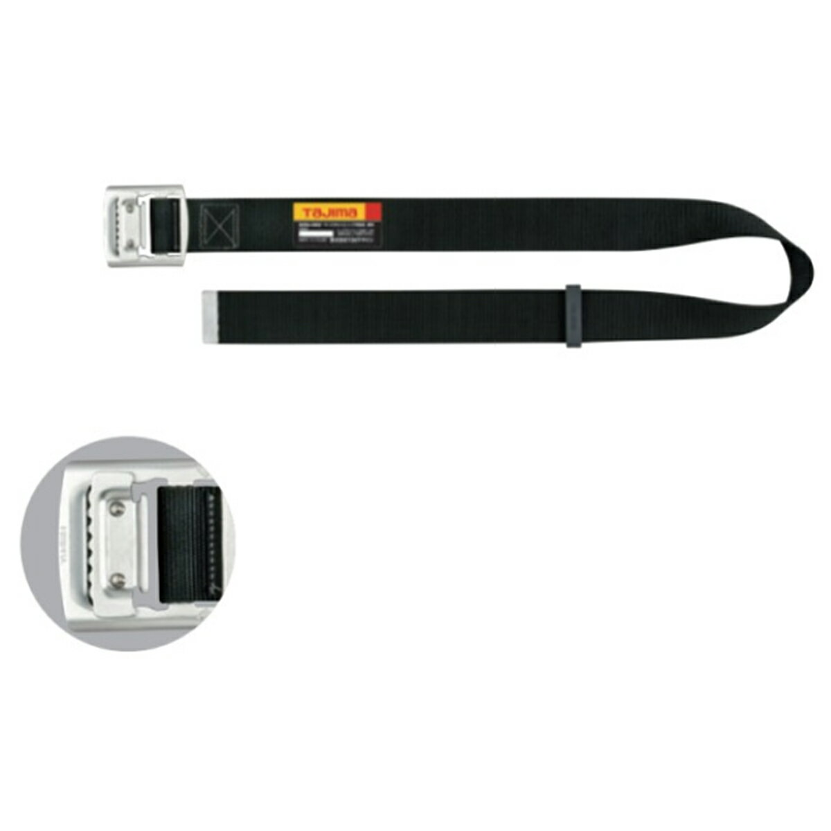 TAJIMA タジマ BAM 125 BK 墜落制止用器具 新規格 胴ベルト アルミ ワンフィンガーバックル ベルト 50mm 幅 軽量 Mサイズ BAM125-BK