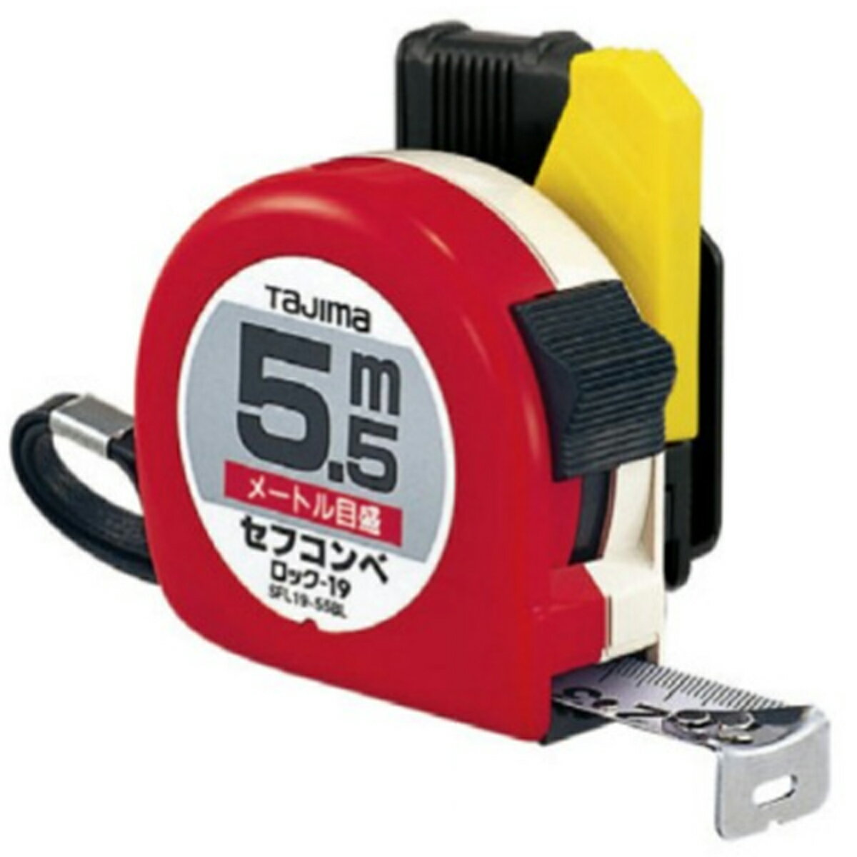 Rakuten - TAJIMA タジマ コンベックス SF L 19 55 BL ロック スチール テープ JIS ストラップ セフ付 ホルダー ショック アブソーバー メートル　SFL19-55BL