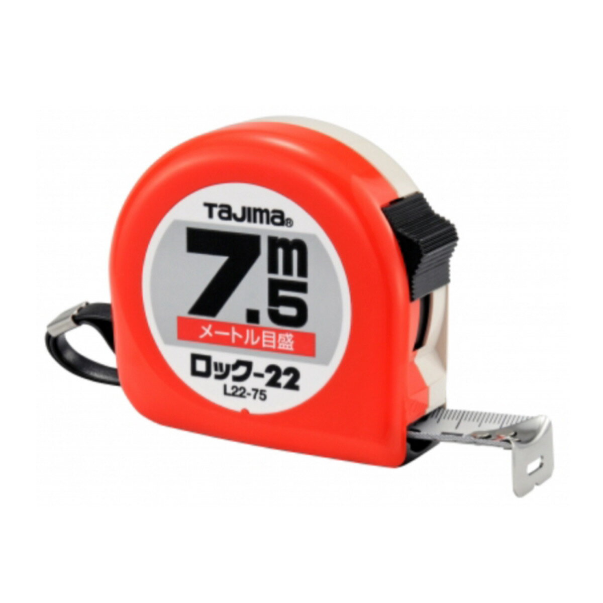 Rakuten - TAJIMA タジマ コンベックス ロック L 22 75 BL スチール テープ JIS ステンレス バネ クリップ 両面 メートル ストラップ ショック アブソーバー L22-75BL