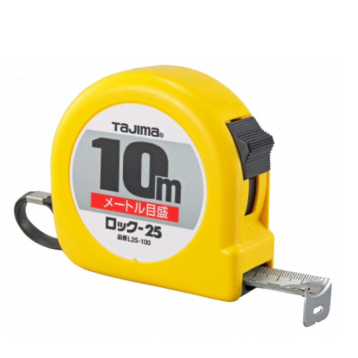 TAJIMA タジマ コンベックス ロック L 25 100 S BL スチール テープ JIS クリップ 両面 メートル 尺 ストラップ ショック アブソーバー L25100BL L25100SB