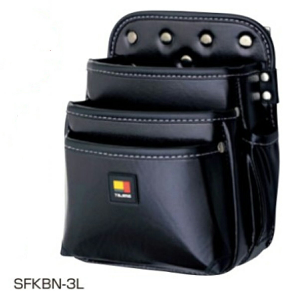 TAJIMA タジマ SFKBN 3L 腰袋 後付 セフ 着脱式 腰袋 工具差し 着脱式 腰袋 3段 大 サイドクリップ ストッパー付 ウエスト バッグ 防水 ナイロン(4.0)