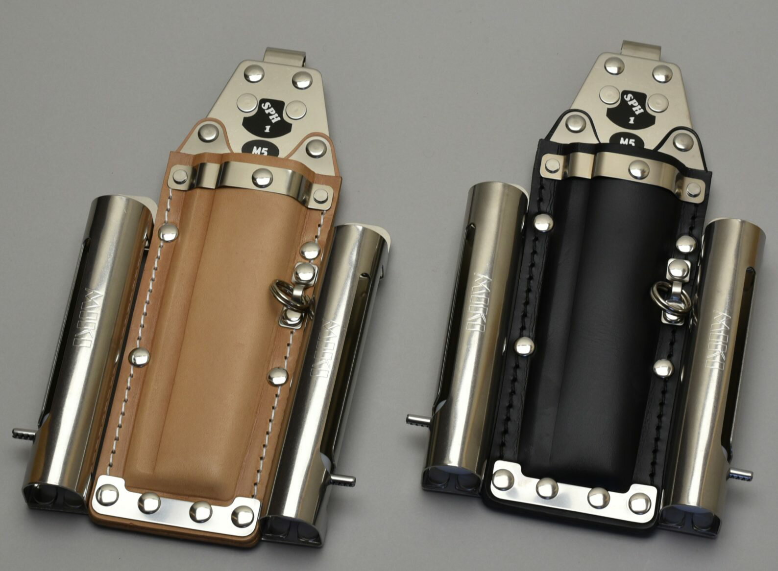 MIKI SPH1 M5-B ブラック ハッカーケース ハッカー チョーク×2(マーカー) 3連 ブラック ベルト 鉄筋 作業工具 安全帯 BX MIKI 三貴