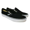 VANS /【VANS】 バンズ CLASSIC SLIP-ON スリッポン BLACK/WHITE(4)