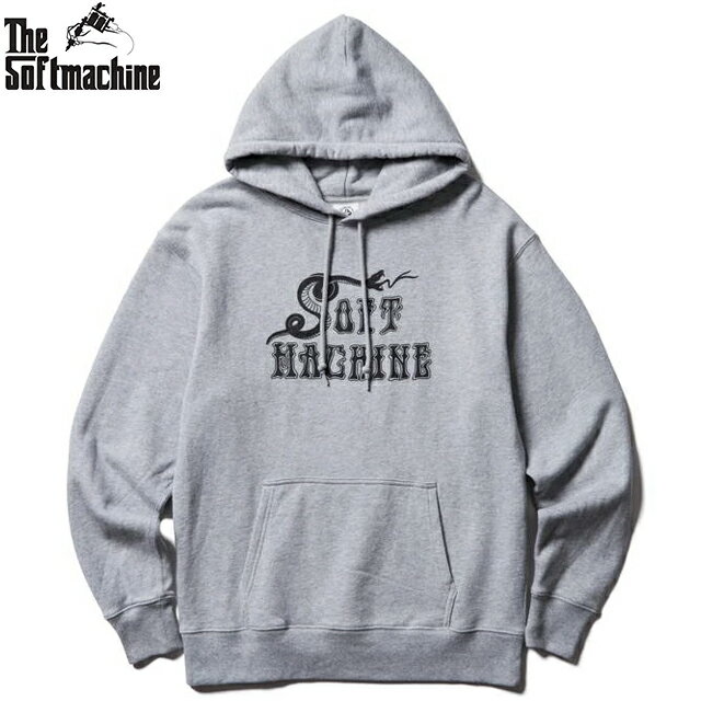 SOFTMACHINE ソフトマシン SNAKE LOGO HOODED カブリパーカー GRAY