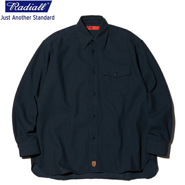 RADIALL fBA HOT BOX - REGULAR COLLARED SHIRT L/S CPOVc NAVY