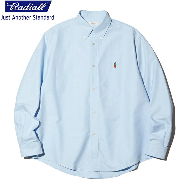 RADIALL fBA CHRAM - B.D. COLLARED SHIRT L/S {^_EVc SAXE BLUE