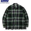 定価24200円 20 OFF / RADIALL ラディアル GLASSHOUSE - OPEN COLLARED SHIRT L/S オープンカラーシャツ GREEN