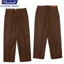 RADIALL fBA CNQ MOTOWN - WIDE TAPERED FIT PANTS Ch e[p[h [Npc BROWN