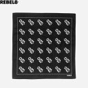 REBEL8 レベルエイト -8 LOGO BANDANA- バンダナ BLACK(4)