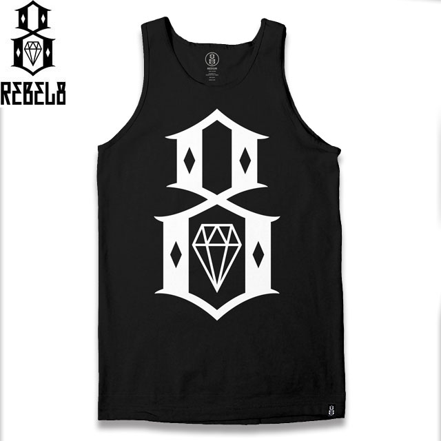 REBEL8 レベルエイト "STANDARD ISSUE" TANK TOP BLACK