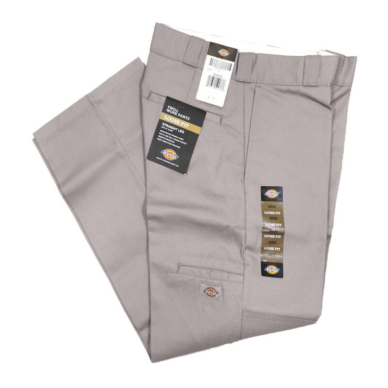 Rakuten - DICKIES ディッキーズ #85283SV LOOSE FIT DOUBLE KNEE WORK PANTS ルーズフィット ダブルニーワークパンツ COLOR: SILVER