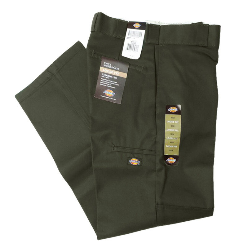DICKIES ディッキーズ 85283OG LOOSE FIT DOUBLE KNEE WORK PANTS ルーズフィット ダブルニーワークパンツ COLOR: OLIVE GREEN