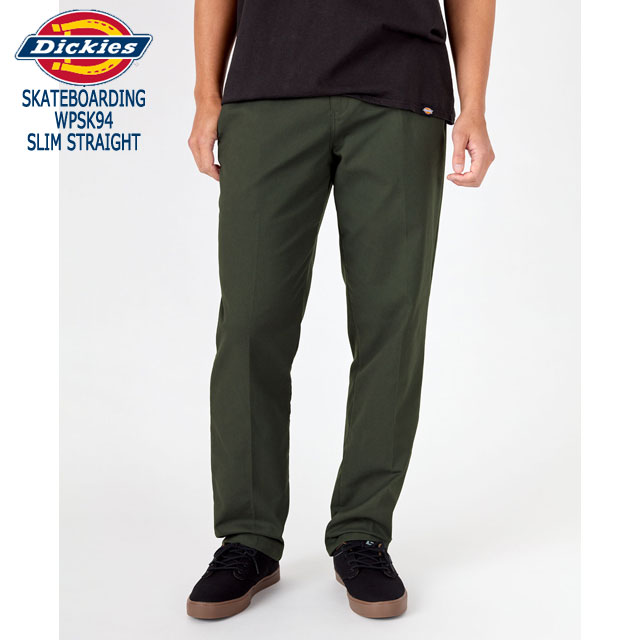 DICKIES SKATEBOARDING WPSK94OG SLIM STRAIGHT WORK PANTS -OLIVE - ディッキーズスケートボーディング