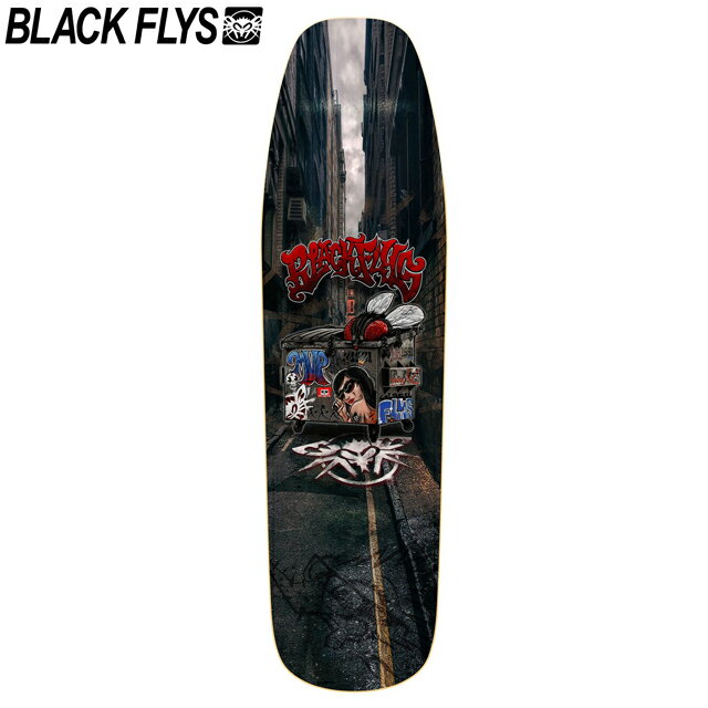 [US企画]BLACK FLYS ブラックフライズ DUMPSTER FLY SKATE DECK スケートボード クルーザー 9.0inch レジェンドプロスケーターDave Duncan監修のもと、 Embassy Skateboards とコラボして企画された、 数量限定のオールドシェープのスケートボードデッキ。 8.625 inch,9.0 inch,9.25 inch の3種類で、 それぞれ異なるシェープデザインでの展開です。 当店での取り扱いは9.0inchです。 100% Hard Rock Canadian / American Maple Made in Mexico　